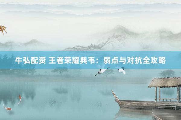牛弘配资 王者荣耀典韦：弱点与对抗全攻略