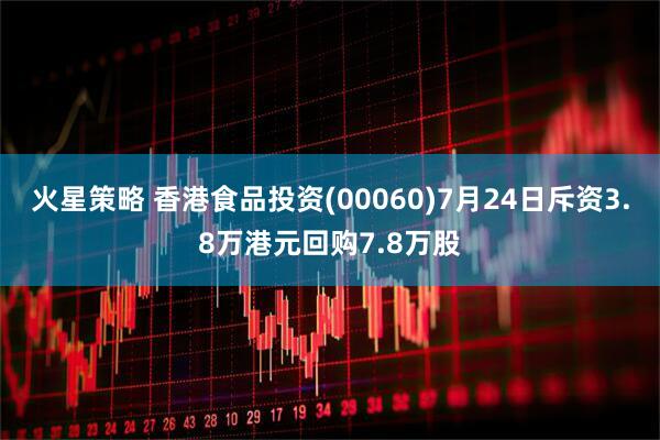 火星策略 香港食品投资(00060)7月24日斥资3.8万港元回购7.8万股